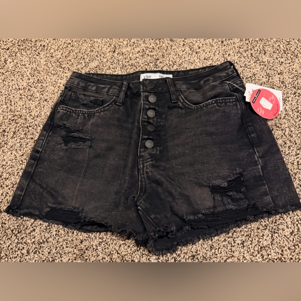 YMI Distressed Button Fly Shorts NWT